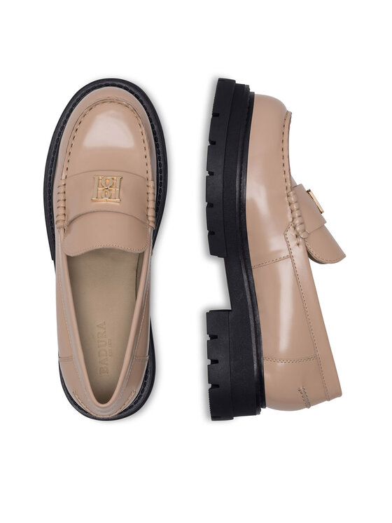 Badura Badura Loafersy PAOLA-112890 Beżowy