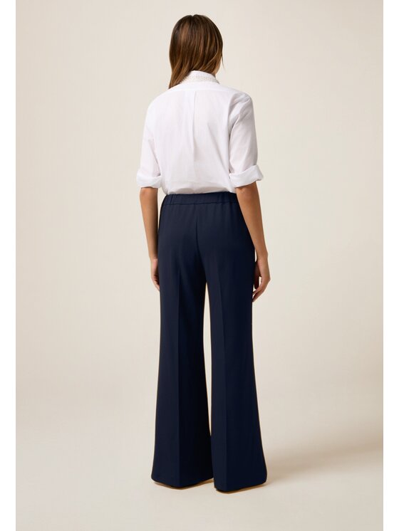 Oltre Oltre Pantaloni di tessuto P274J002362N034 Blu Baggy Fit