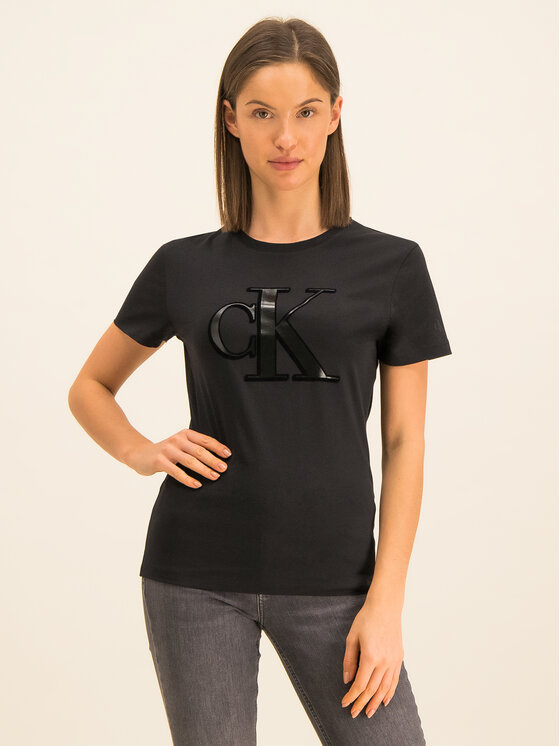 Buy Calvin Klein Jeans Flock Monogram Slim T-Shirt 