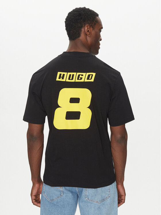 HUGO HUGO T-särk Nebulop 50541252 Must Regular Fit