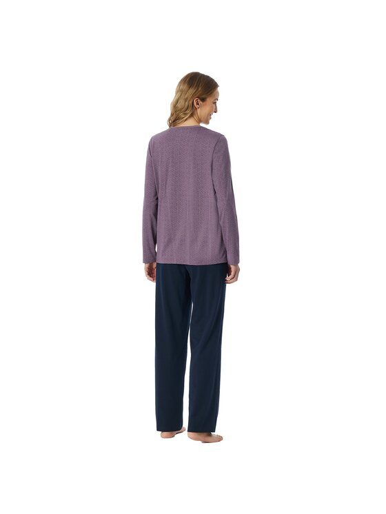 SCHIESSER SCHIESSER Piżama 27062 Fioletowy Comfort Fit