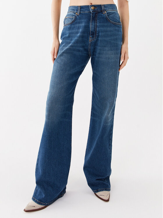 PINKO Pinko Blugi Wanda 101733 A141 Bleumarin Wide Leg