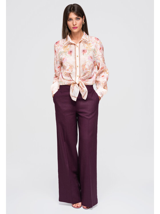 Ombre Ombre Koszula OW-SH-E0050 Różowy Loose Fit