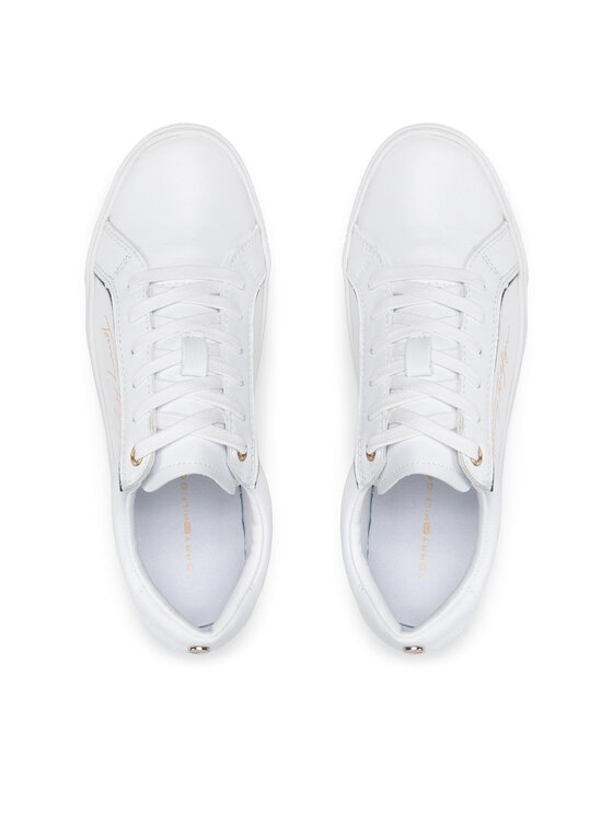Tommy Hilfiger Tommy Hilfiger Sneakersy Signature Sneaker FW0FW06322 Biela