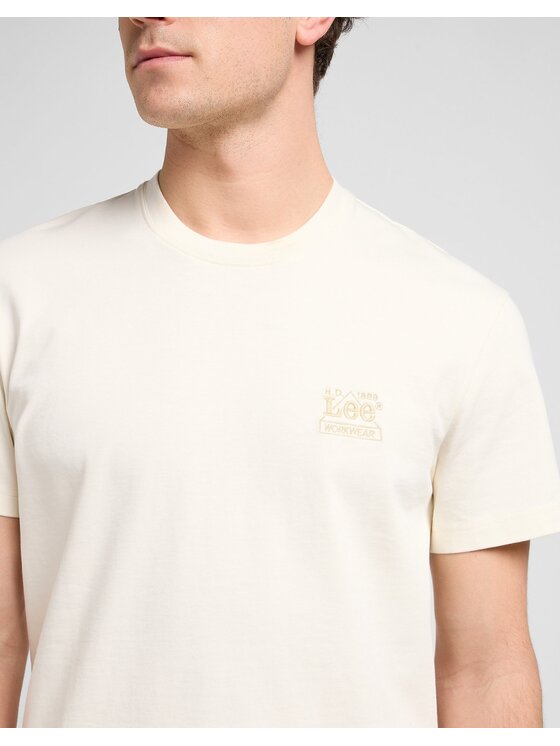 Lee Lee T-Shirt Workwear Essential Tee Biały Relaxed Fit