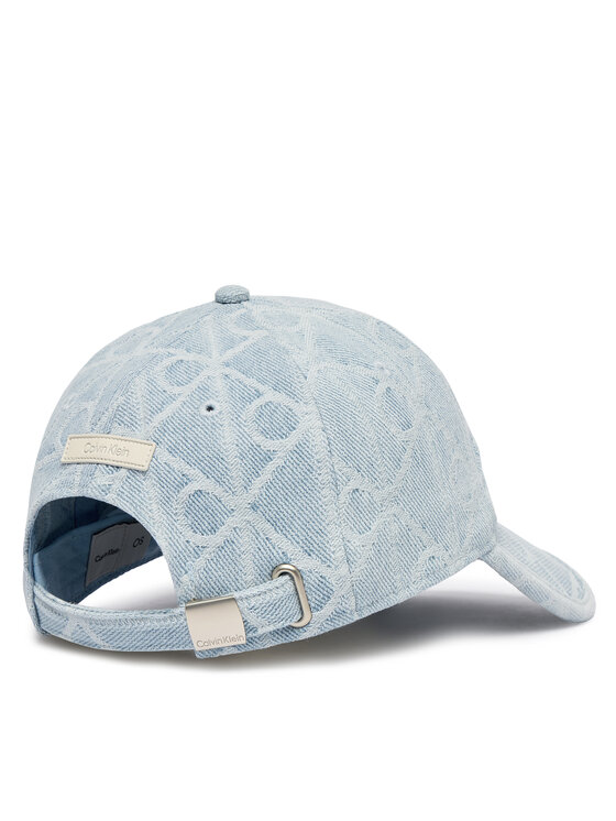 Calvin Klein Calvin Klein Kepurė su snapeliu Aop Jacquard Denim Bb Cap LV04F5069G Mėlyna