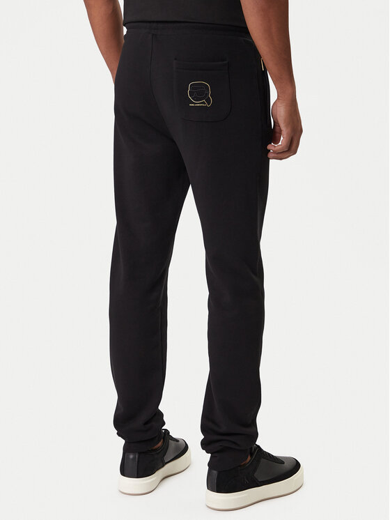 KARL LAGERFELD KARL LAGERFELD Teplákové kalhoty 705006 561910 Černá Regular Fit