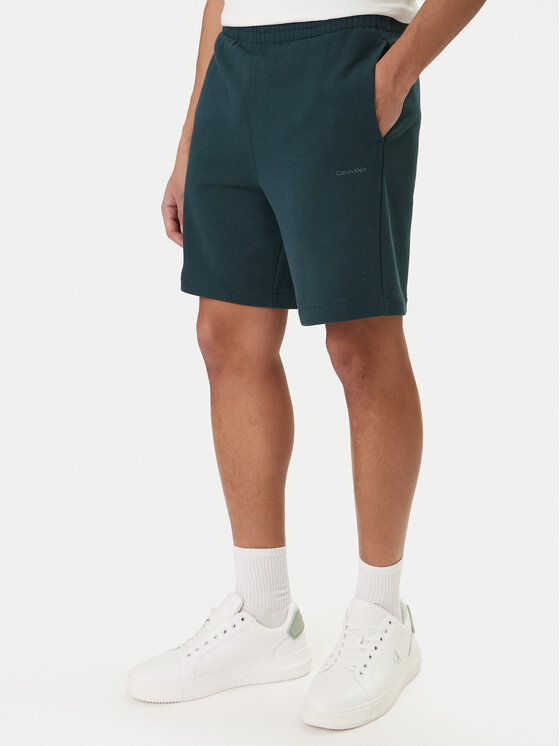 Calvin Klein Pantaloni scurți sport Nano Logo LV04LF244G Verde Regular Fit