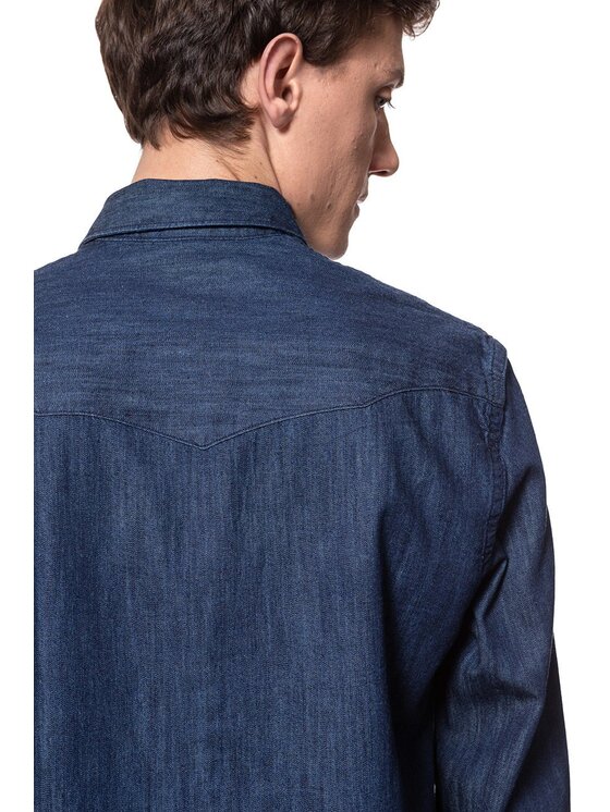 Wrangler Wrangler Camicia Western Shirt Blu Casual Fit