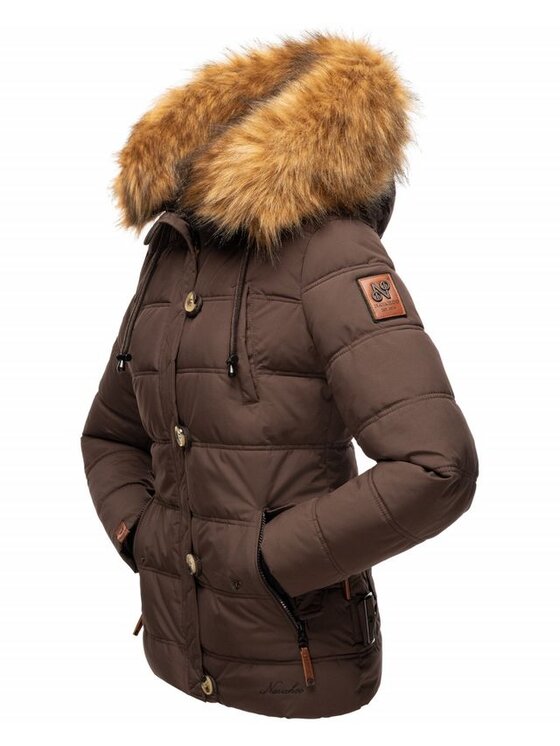 Navahoo Navahoo Kurtka zimowa Zoja Brązowy Casual Fit