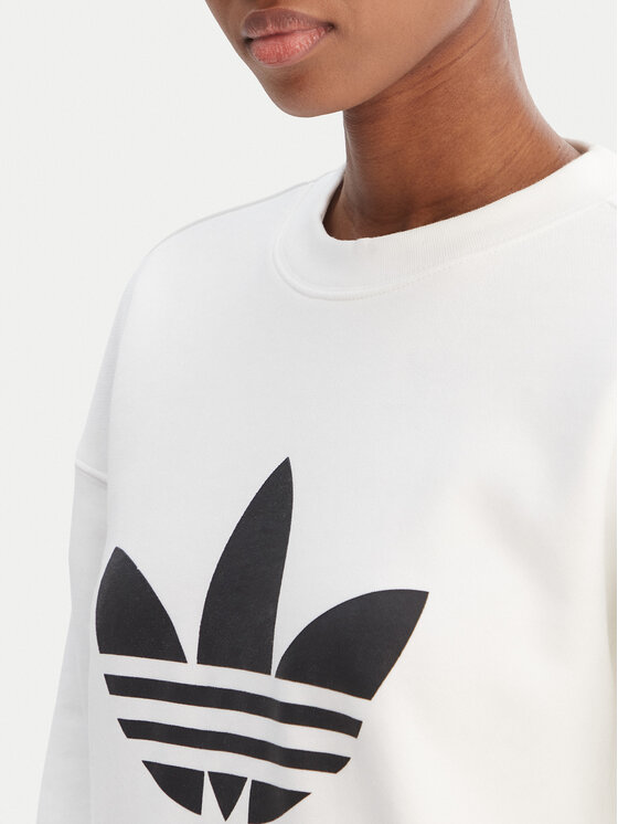 adidas adidas Mikina Trefoil GN2961 Bílá Regular Fit