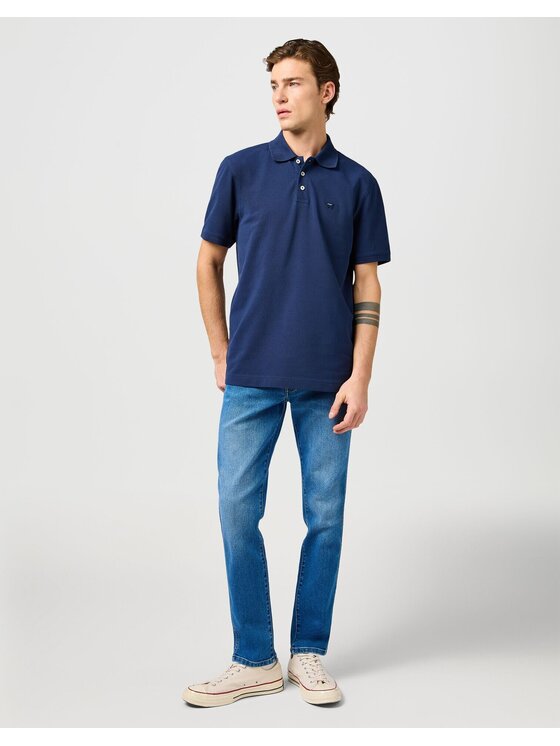 Wrangler Wrangler T-Shirt POLO SHIRT Niebieski Regular Fit