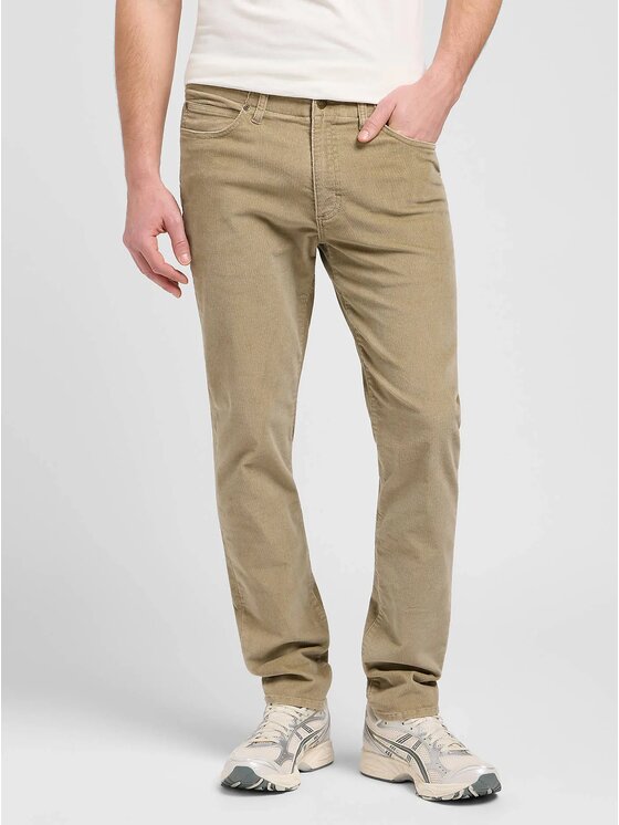 Lee Lee Spodnie materiałowe SLIM FIT MVP Beżowy Slim Fit