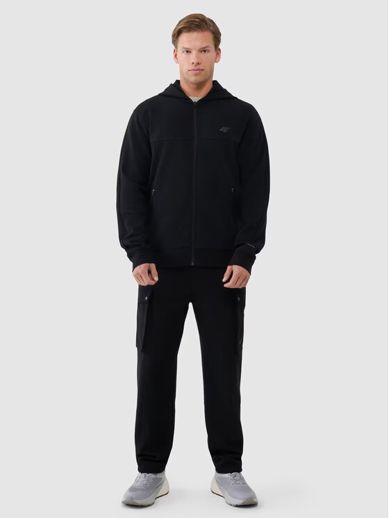 4F 4F Mikina 4FWSS25TSWSM1537-20S Čierna Regular Fit