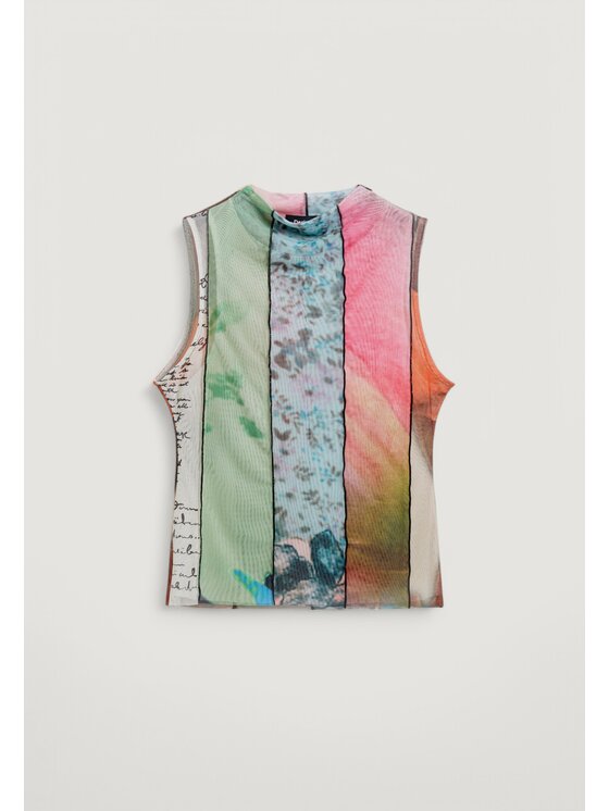 Desigual Desigual Φανέλα TS_ST. JOHNS Πράσινο Regular Fit