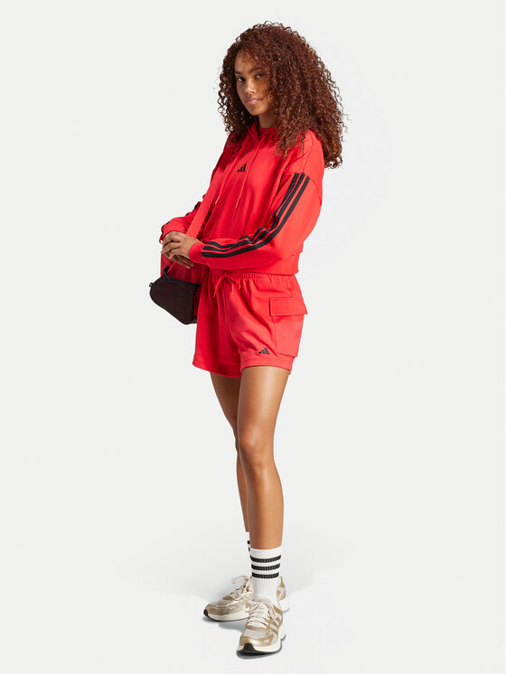 adidas adidas Felpa Essentials 3-Stripes IS6997 Rosso Regular Fit