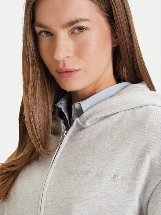 Tommy Hilfiger Tommy Hilfiger Bluză UW0UW06093 Gri Regular Fit