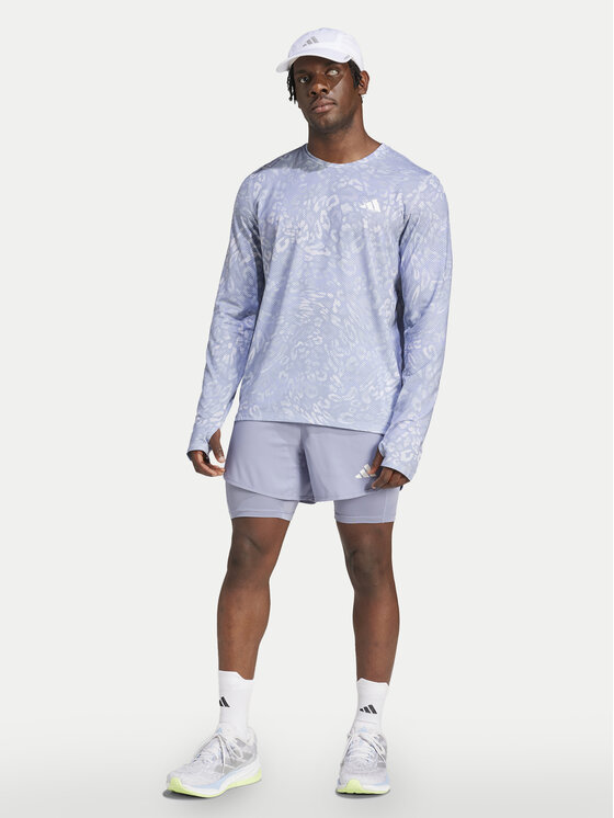 adidas adidas Treniņkrekls Own the Run 3-Stripes JD7770 Zils Regular Fit