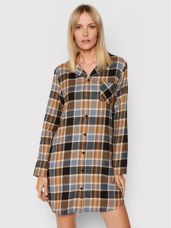 Camicia da notte Heat FN3840 Marrone Regular Fit