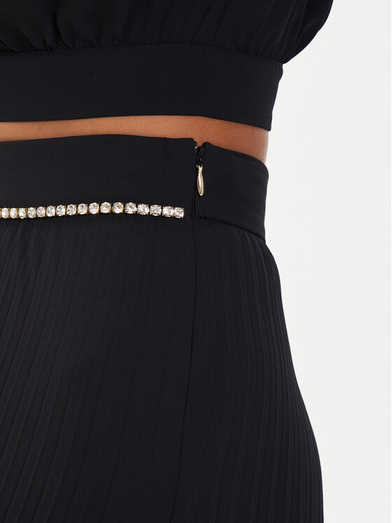 Liu Jo Liu Jo Πλισέ φούστα CA4410 TS055 Μαύρο Regular Fit