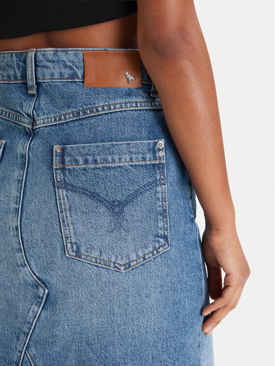 Patrizia Pepe Patrizia Pepe Jeans suknja 8G0521/D1WZB-CB02 Plava Regular Fit