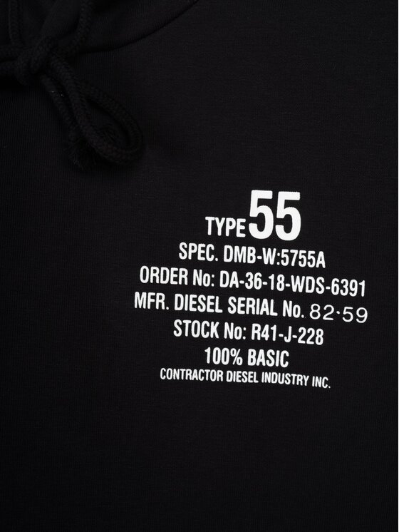 Diesel Diesel Felpa A06500-0HAYT Nero Regular Fit