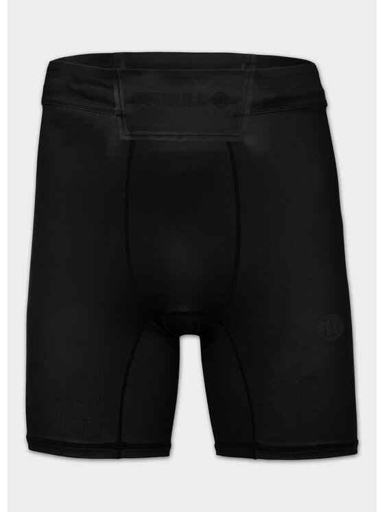 PITBULL PITBULL Szorty sportowe SMALL LOGO Czarny Regular Fit
