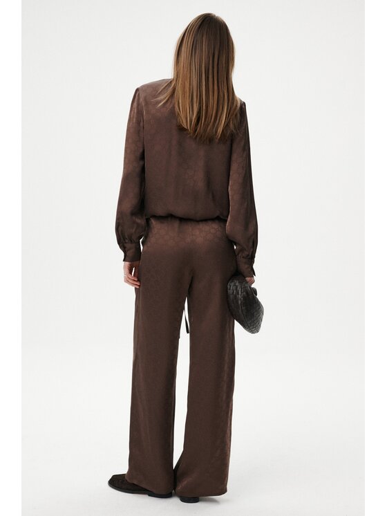 MARI PRETI MARI PRETI Pantaloni di tessuto Monogram M Weekend Marrone Regular Fit