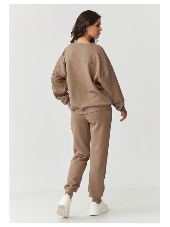 Makadamia Makadamia Dres M889 Brązowy Relaxed Fit