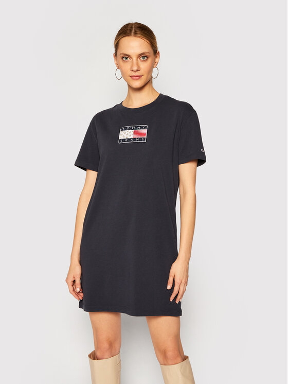 Tommy Logo Tee DW0DW08463 Tamsiai 
