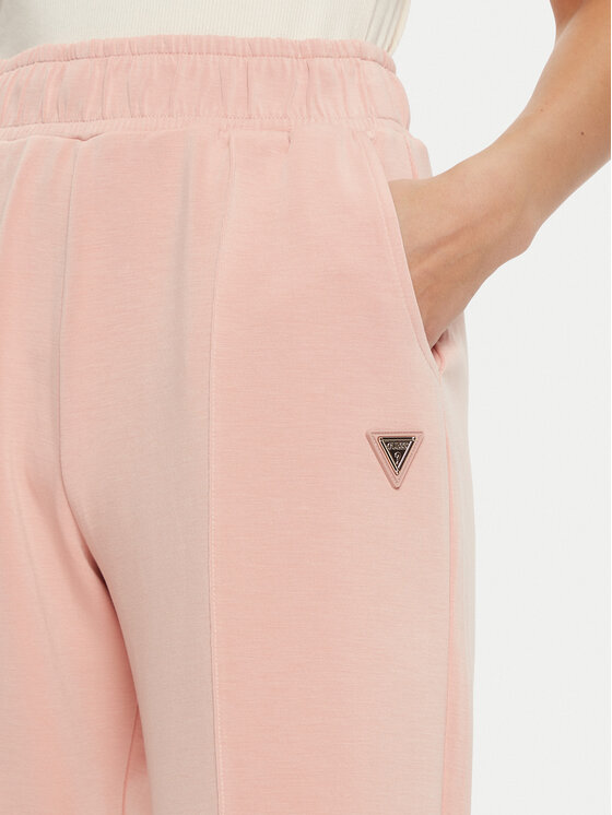 Guess Guess Spodnie dresowe V5RB11 KCAY2 Różowy Regular Fit