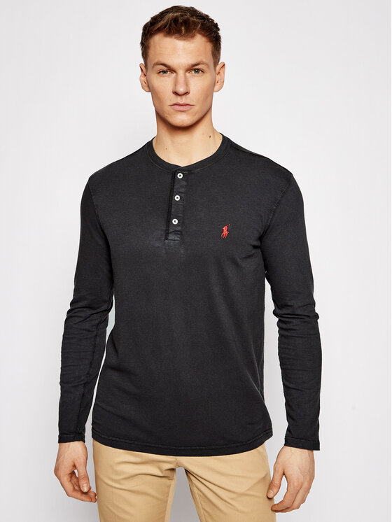 Polo Ralph Lauren Longsleeve krekls Lsl 710790058001 Melns Regular Fit