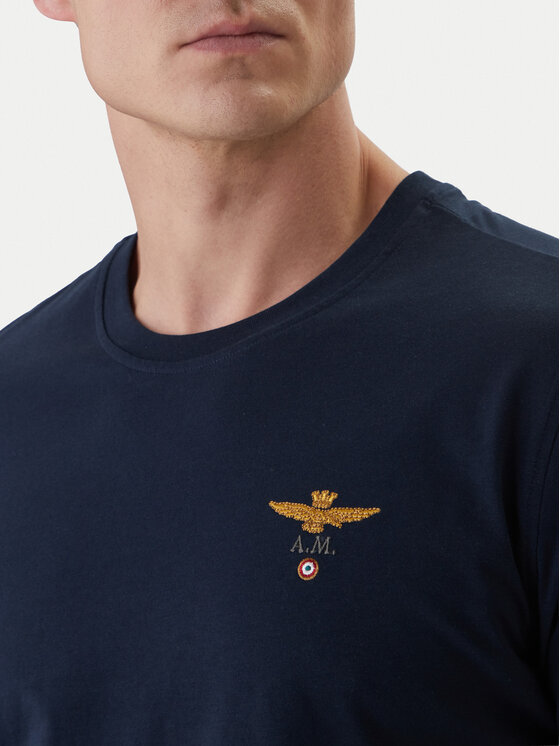 Aeronautica Militare Aeronautica Militare Marškinėliai 261TS1580UJ00372 Tamsiai mėlyna Regular Fit