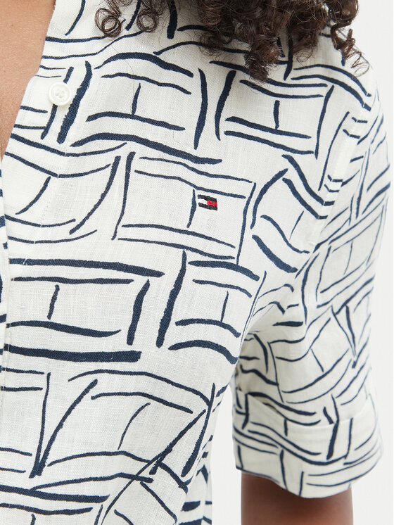 Tommy Hilfiger Tommy Hilfiger Marškinių tipo suknelė WW0WW49633 Šviesiai smėlinė Regular Fit