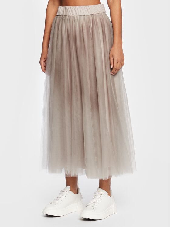 Gonna plissettata GND222W418 Grigio Regular Fit