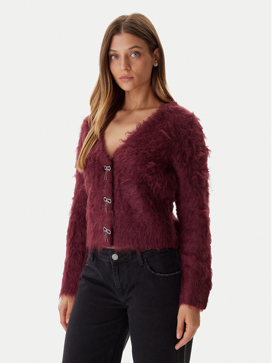 Guess Guess Kardigan W5BR91 Z3JI2 Tamnocrvena Relaxed Fit
