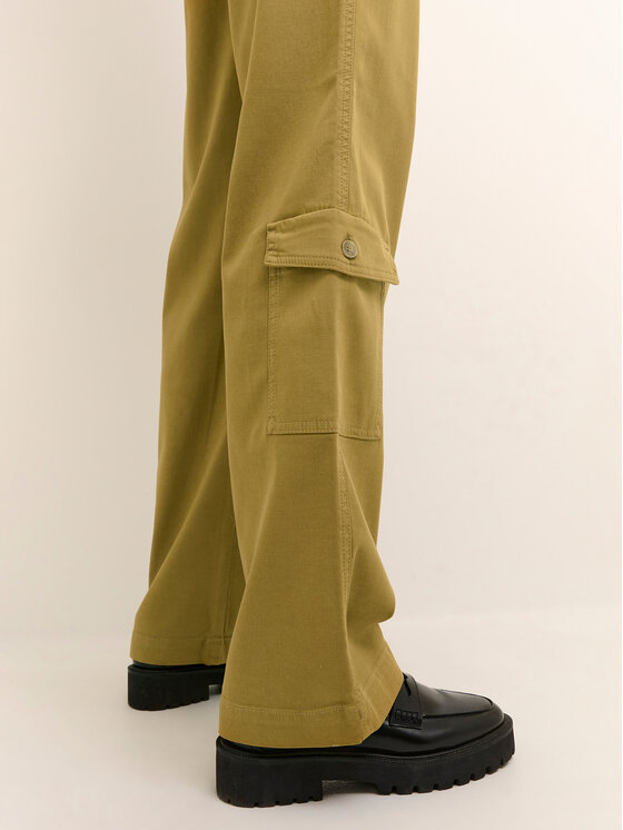 Karen by Simonsen Karen by Simonsen Medžiaginės kelnės Grape 10104201 Žalia Regular Fit