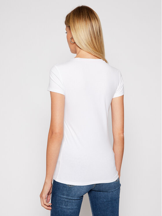 Guess Guess Marškinėliai Latisha Tee W0BI84 J1311 Balta Slim Fit