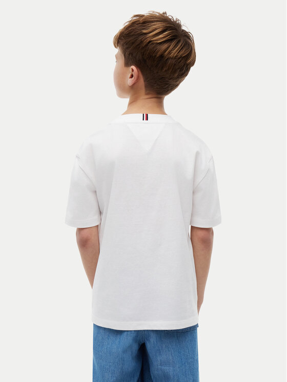 Tommy Hilfiger Tommy Hilfiger T-Shirt Graffiti KB0KB10546 Λευκό Regular Fit