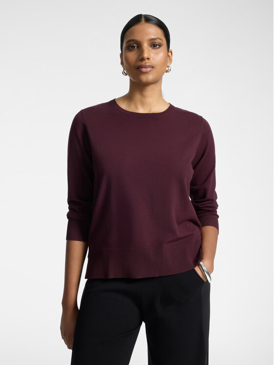 Elena Mirò Elena Mirò Sweter M052Z100825N039 Bordowy Regular Fit