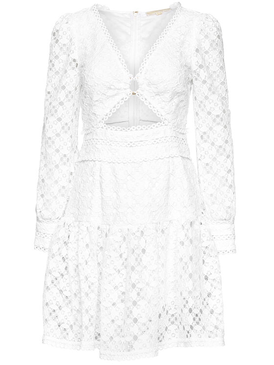 MICHAEL Michael Kors MICHAEL Michael Kors Letné šaty Medallion Lace MU08ZRPEUF Biela Regular Fit