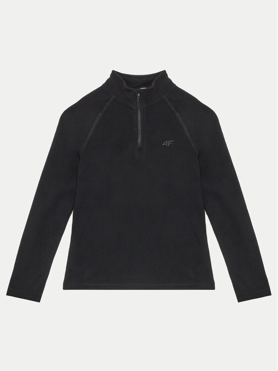 4F Fleecová mikina 4FJWAW24UFLEM050 Čierna Regular Fit