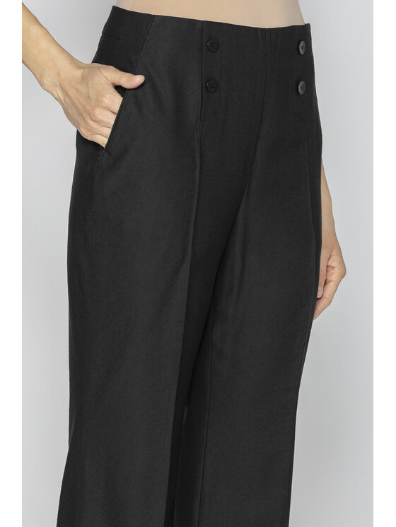 Deni Cler Milano Deni Cler Milano Spodnie materiałowe W-DC-5210-E2-S4-90-1 Czarny Loose Leg