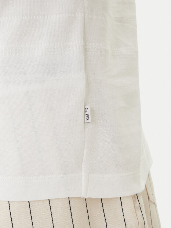 Guess Jeans Guess Jeans Tricou M6GIZ3 KE942 Écru Regular Fit
