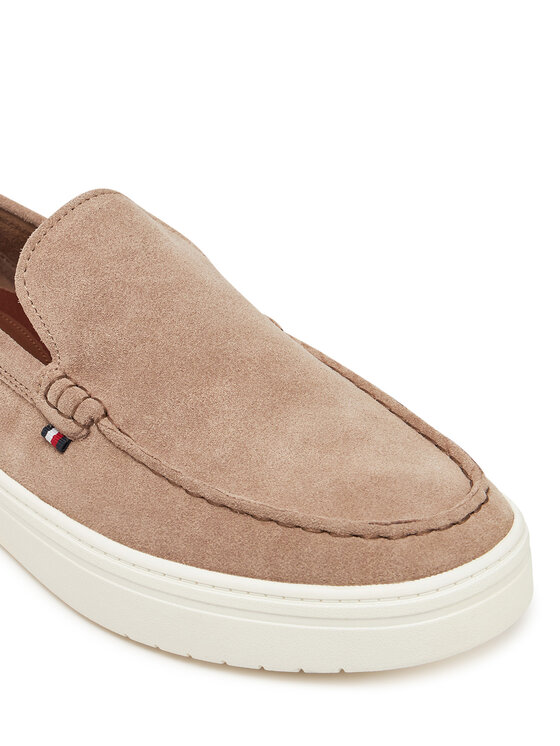 Tommy Hilfiger Tommy Hilfiger Nizki čevlji Modern Light Hybrid Suede Loafer FM0FM05354 Rjava