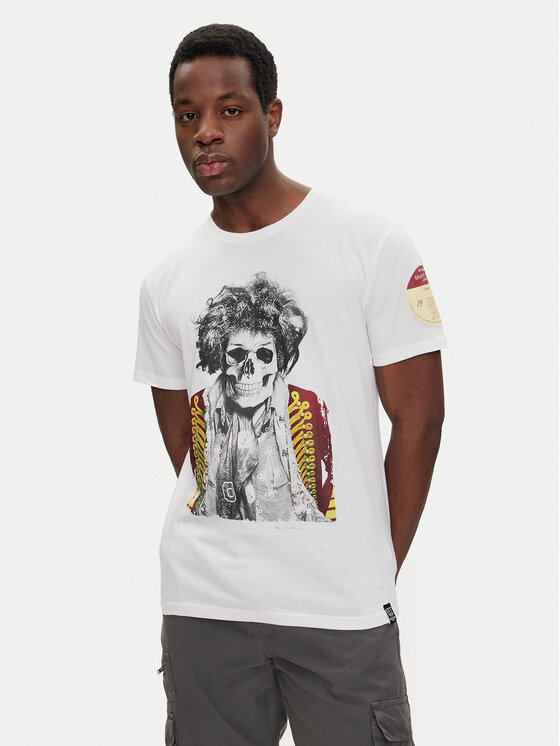 Brave Soul Brave Soul T-shirt MTS-149CAPITOL Bijela Regular Fit