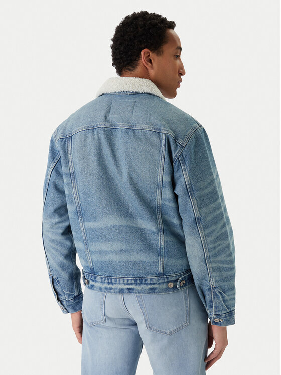 Calvin Klein Jeans Calvin Klein Jeans Džínsová bunda 90s Sherpa LV04RD737G Modrá Regular Fit