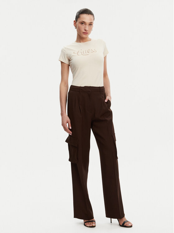 Guess Guess Тишърт W5GI47 KA0Q1 Екрю Slim Fit