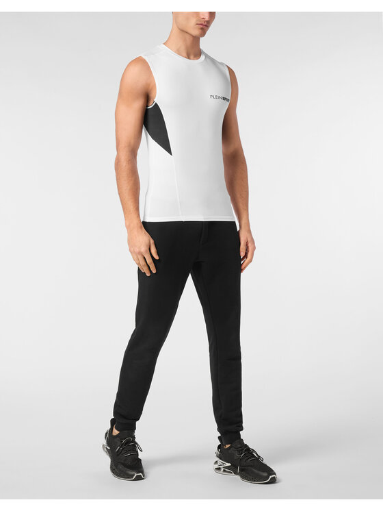 Plein Sport Plein Sport Tank top 23349 Biały Regular Fit