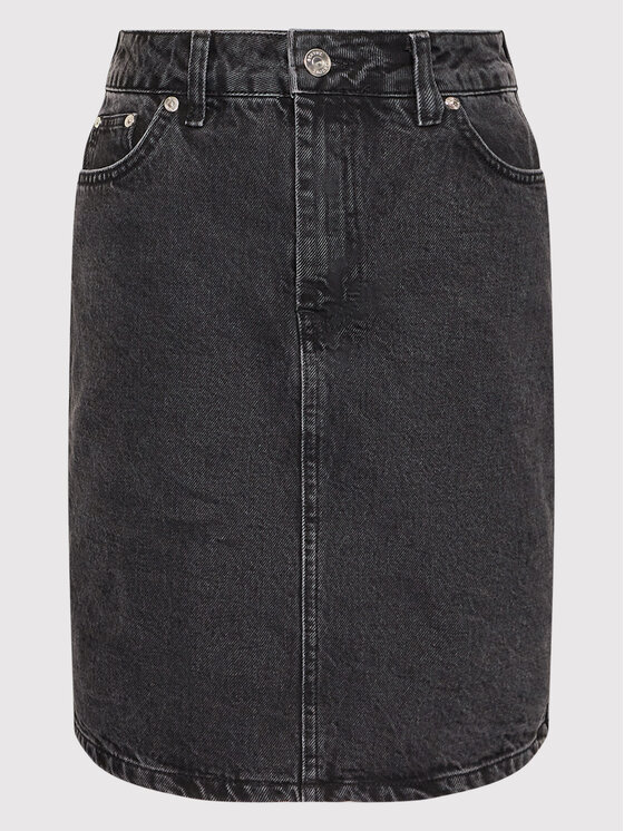 Gestuz Gestuz Jeans suknja Denagz 10905918 Crna Regular Fit